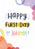 Happy first day of school card created by Joanne Hawker