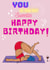 yoga fupa Birthday Card 20056 created by Bee Oyerinde
