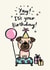 pug dog Birthday Card 18304 created by Jenny Seddon