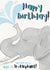 Elephant Animal Birthday Card 19057 created by Francesca's Illustration