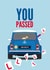Passed Driving Test Mini Cooper Car Card created by Diva Doodle Designs