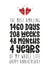 Cute Typography Anniversary Card - 4 Years - The Most Amazing 1460 Days 208 Weeks 48 Months 4 Years created by Waffle & Faff