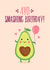 avo avocado Birthday Card 12867 created by Blush & Blossom 
