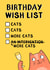 Birthday Wish List created by Drawn to Cats