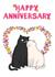Cute Cat Anniversary Card - Happy Anniversary created by Drawn to Cats