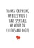 thanks thank you Thank You Card 12260 created by Banter King