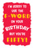 f word fifty Birthday Card 19562 created by Jolly Ginger Cards