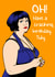 Nessa (Ruth Jones) from Gavin and Stacey birthday greeting card created by Graham Sanders