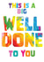 well done congratulations Exams Card 15638 created by size3art