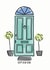 Pretty Front Door New Home Card - Traditional Door - Happy New Home created by Alice Johnson Artwork