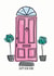 Cute Pink Door New Home Card - Happy new Home created by Alice Johnson Artwork