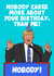 Donald Trump Nobody Cares More about Your Birthday Card created by @donosdoodles