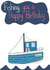 Fishing Boat Happy Birthday Funny Pun Card created by @SarahPriceDesigns