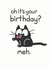 black cat Birthday Card 7468 created by Doodlesworth