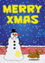snowman dog Christmas Card 17929 created by Steve Brown