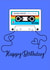 tape cassette Birthday Card 19167 created by Claire Beetham-Davies