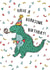 dinosaur boy Birthday Card 20246 created by Emily Hunter
