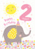 Elephant Happy 2nd Birthday created by Helen Thompson