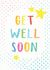 typography watercolour Get Well Card 14515 created by Chocolate Frog