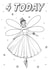 4 Today Fairy Princess Colouring Card created by Zoe-Claire