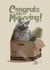 Funny Cat Pun New Home Card - Cat In A Box - Congrats On Mewving! created by Fasanian Artistry