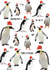 Cute - Funny - Penguin - Pun - Its Beginning To Look A Lot Like Christmas - Santa Hats - Festive Penguins - Christmas Card created by Blooming Typical Designs