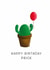 prick cactus Birthday Card 17205 created by Katy Craig
