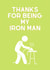 Thank you husband, Happy birthday husband, boyfriend, iron man created by Freya's Felicitations