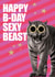 sexy beast tiger Birthday Card 18353 created by Lamb & Bear Creative