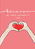 Cute Heart Hand Sign Anniversary Card - Because My Heart Belongs To You created by Bexy Boo