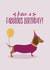 dog sausage dog Birthday Card 12870 created by Blush & Blossom 