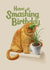 Cat Houseplant Birthday Card 15622 created by Fasanian Artistry