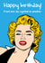 Marilyn Monroe Happy Birthday greeting card created by Graham Sanders