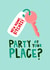 Cute Confetti New Home Card - House Key - Party At Your Place? created by Lucy Maggie Designs