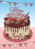 Chocolate cake Auntie birthday card created by Evie Garnett Designs