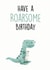Dinosaur T-Rex animals Birthday Card - little boys birthday card - dinosaurs created by SVHIllustration