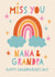 Miss You Nana Card 6025 created by Mrs Best Paper Co.