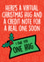 IOU One Hug Christmas Card created by Thirty Mussels