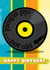 Retro funny vinyl record birthday card. created by Milport Studios