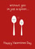 Happy Valentines Day Spooning Card 42121 created by Holly Tillier