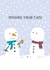 Carrot Nose - Cute - Snowmen - Missing Your Face - Miss You - Joke - Christmas Card created by Wink Design - Michelle Roberts