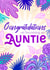 Aunt Auntie New Baby Card 3383 created by olliebrownillustration