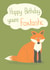 Happy Birthday Cute Fox Funny Pun Card created by @SarahPriceDesigns