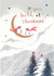 Romantic - Cute - Pretty - Snowy Mountain - Penguins - Moon - Stars - To You Both At Christmas - Christmas Card created by Louise Tiler