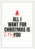 typography all i want for christmas Christmas Card 40872 created by Peter De Wreede