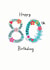 80 80th Birthday Card 20441 created by Lindsay loves to draw