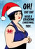 Nessa (Ruth Jones), Gavin and Stacey Merry Christmas greeting card created by Graham Sanders