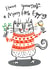 Cats eggnog Christmas Card 18806 created by Beth Garnett Illustration