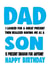 Having me as a son is a present birthday card created by Cheeky Chops Cards