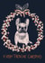 frenchie illustration Christmas Card 6984 created by Babybluesnowflake